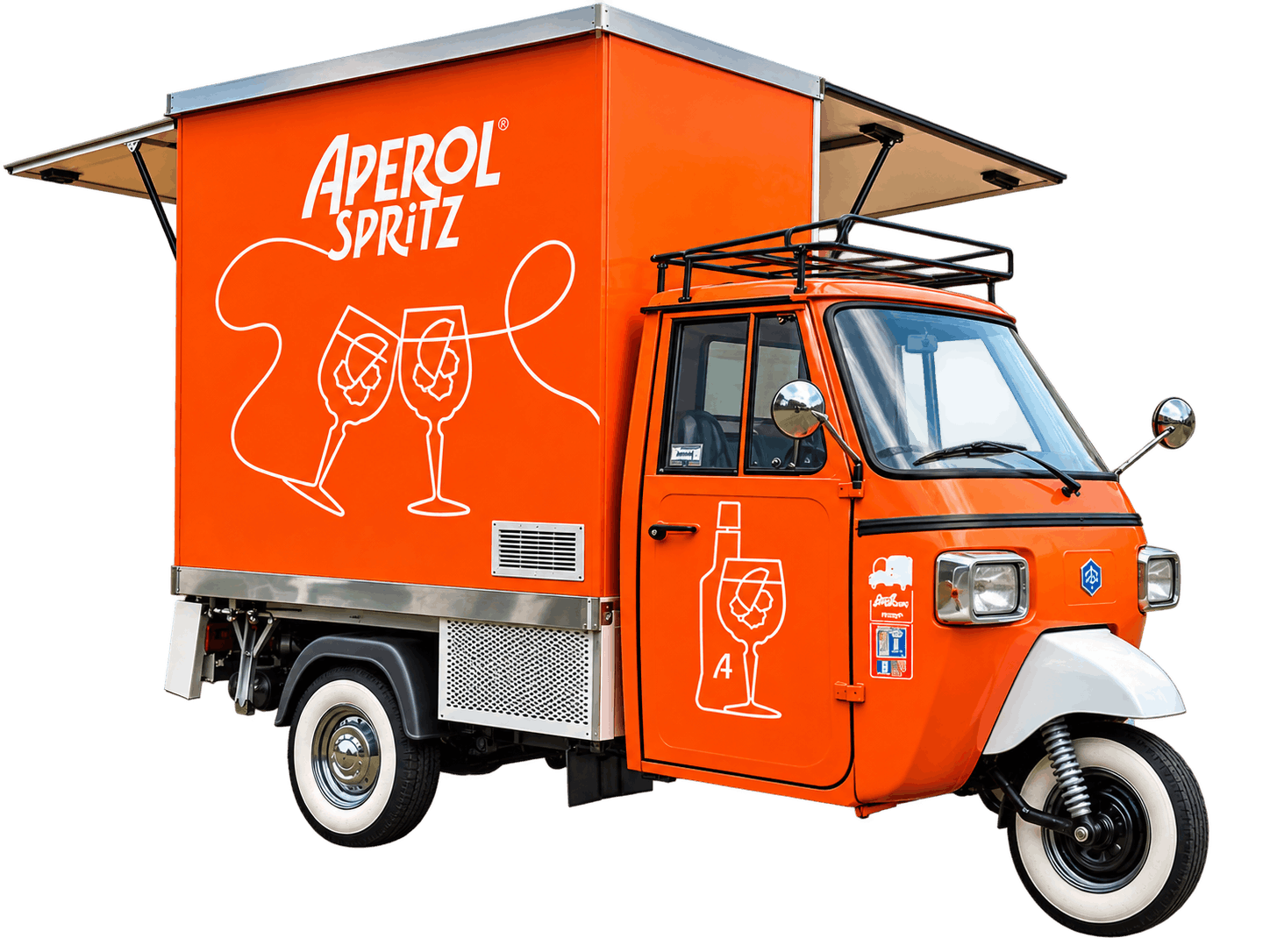 Camion Aperol Spritz sur fond transparent