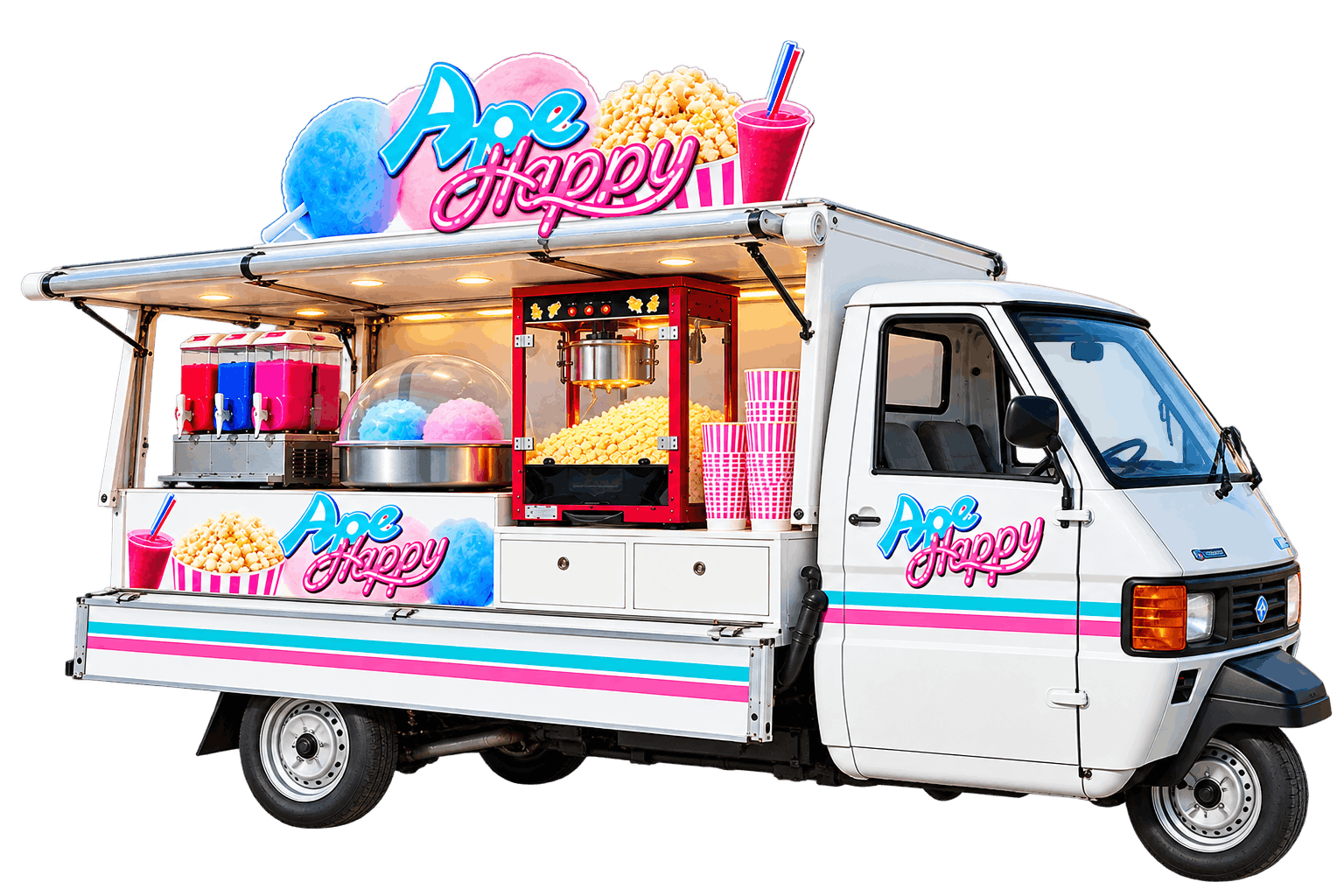 Camionnette de fête foraine Ape Happy