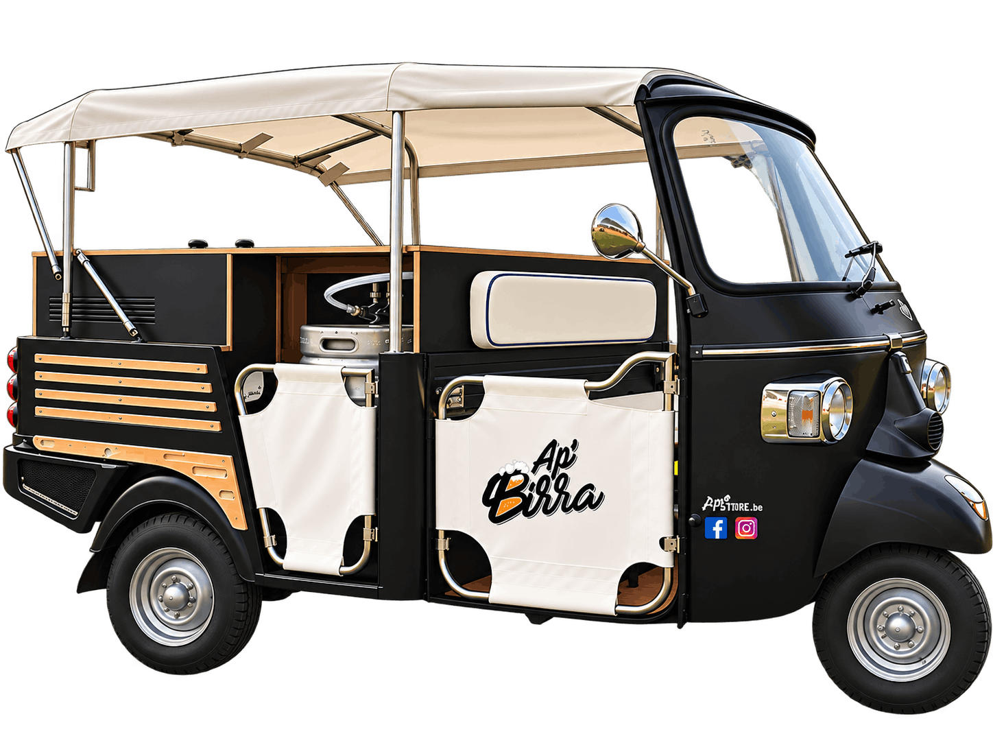 Tuk-tuk vintage Ap’ Birra côté droit